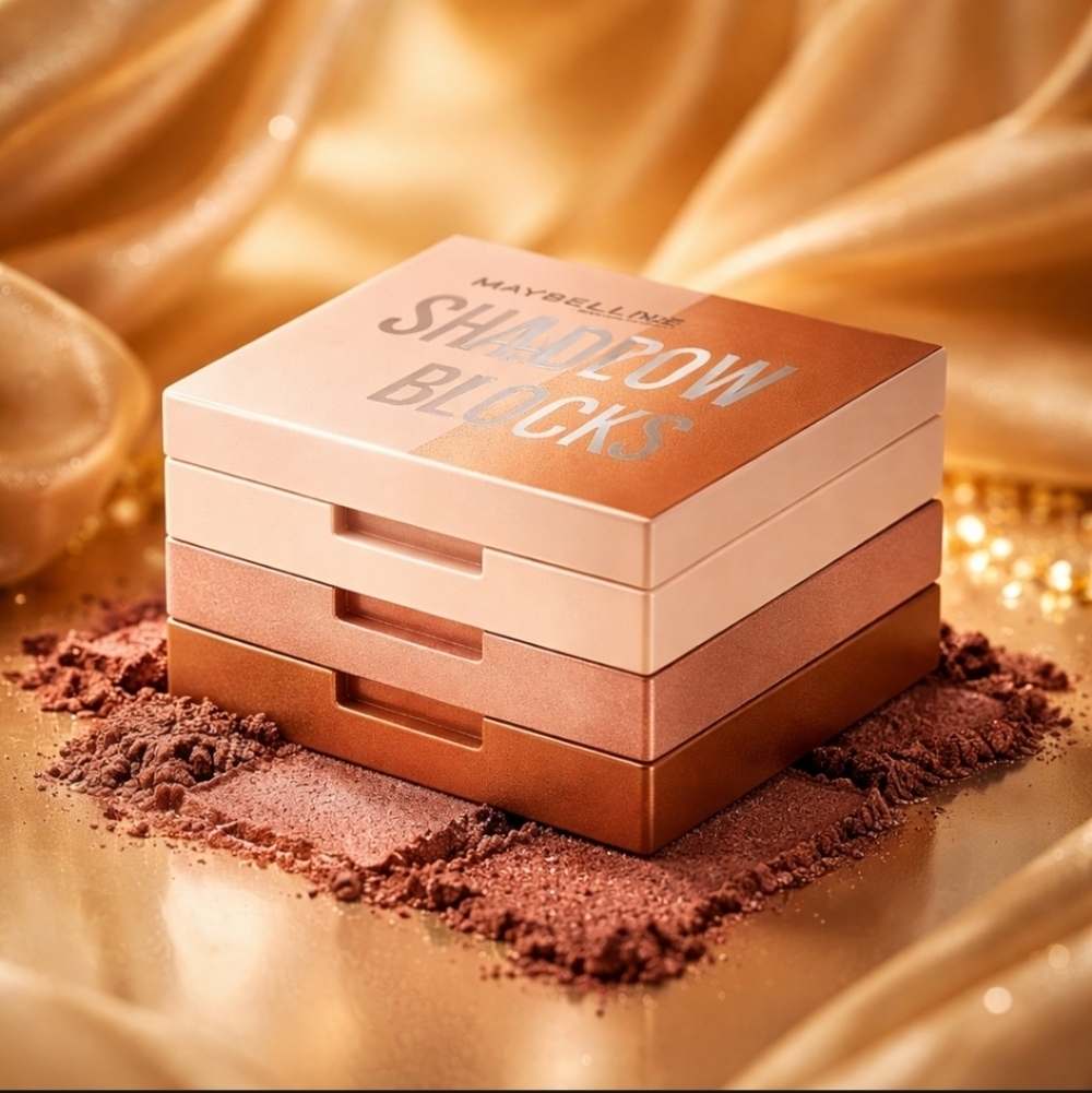 Maybelline Shadow Blocks Eyeshadow Palette - Copper and Beige 3 Colors In 1 Case